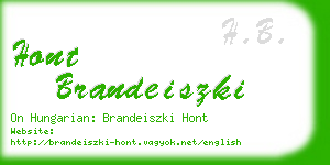 hont brandeiszki business card